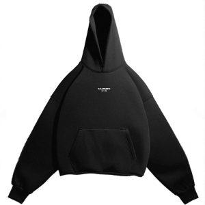 AKARIZEN ESSENTIALS/ OVERSIZED STREETWEAR HOODIE - BLACK