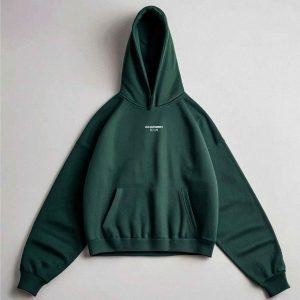 AKARIZEN ESSENTIALS/ OVERSIZED STREETWEAR HOODIE - DARK GREEN
