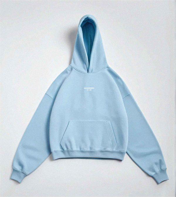 AKARIZEN ESSENTIALS/ OVERSIZED STREETWEAR HOODIE - SKY BLUE
