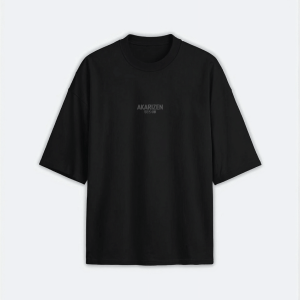 MINIMAL BLACK SOLID OVERSIZED TEE | Akarizen