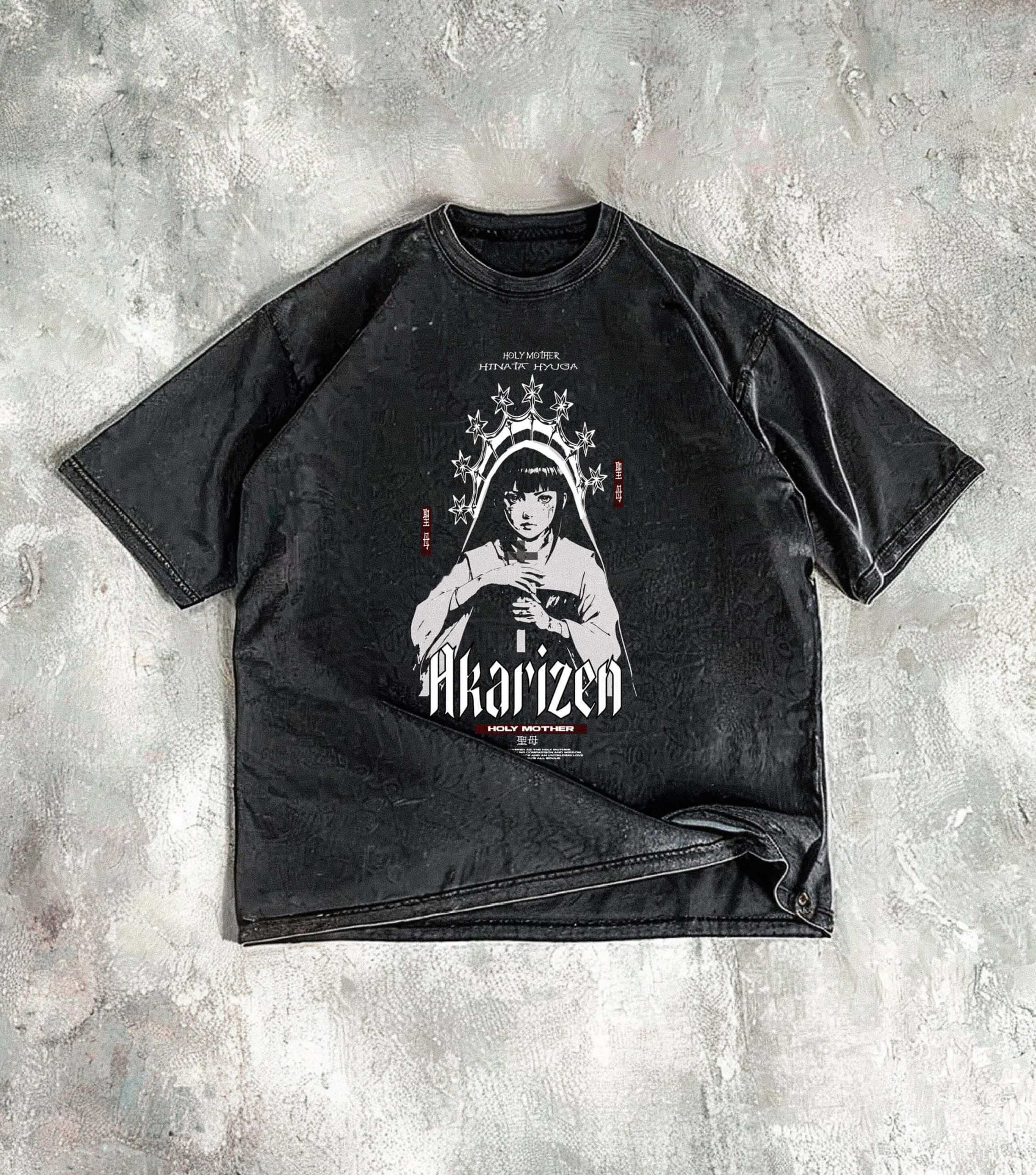 AKARIZEN / HOLY MOTHER HINATA STONE WASHED T-SHIRT