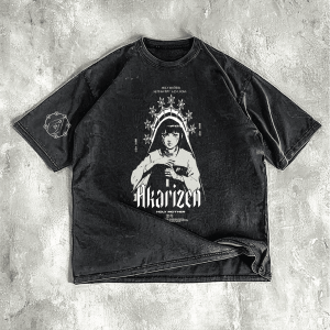 AKARIZEN HOLY MOTHER HINATA STONE WASHED T-SHIRT