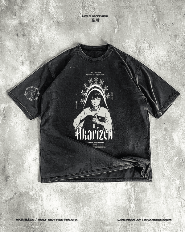AKARIZEN HOLY MOTHER HINATA STONE WASHED T-SHIRT