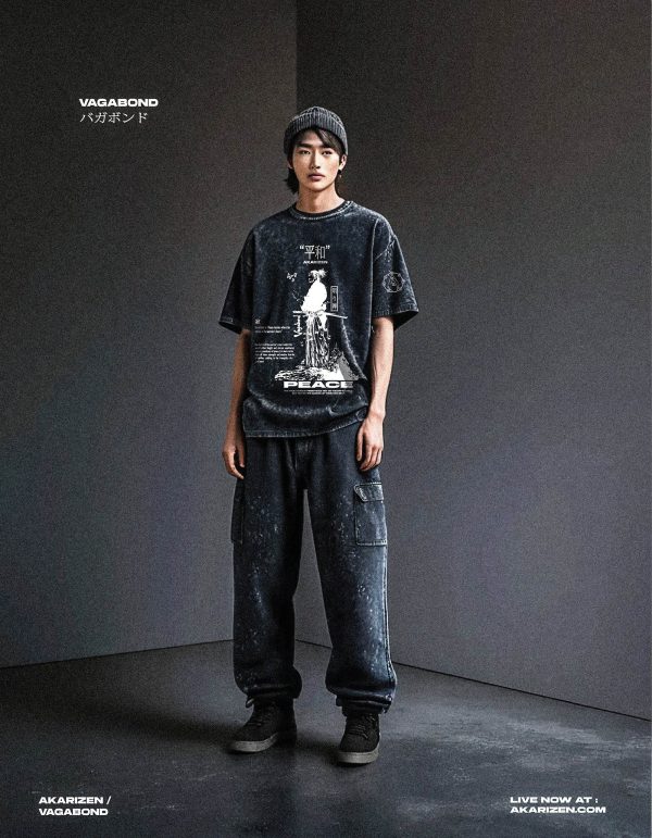 AKARIZEN / VAGABOND HEAVYWEIGHT STONE WASHED T-SHIRT
