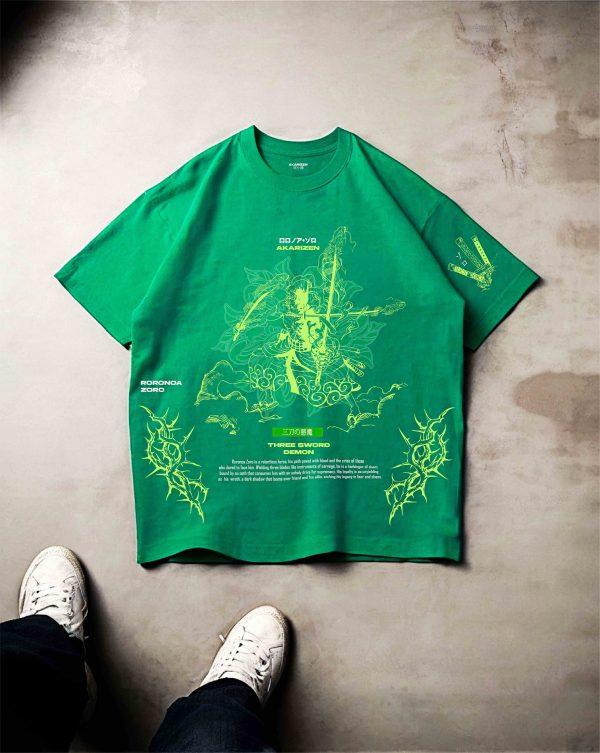 AKARIZEN/ ZORO - THE THREE SWORD DEMON OVERSIZED-T-SHIRT