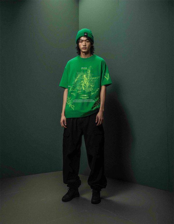 AKARIZEN/ ZORO - THE THREE SWORD DEMON OVERSIZED T-SHIRT ANIME OVERSIZED T-SHIRT