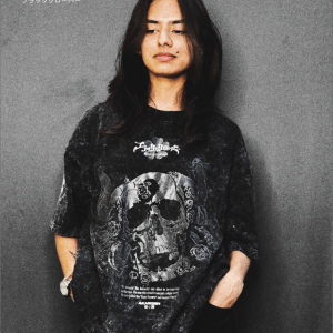 AKARIZEN / BLACK CLOVER STONE WASHED OVERSIZED T-SHIRT