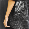 AKARIZEN BLACK CLOVER STONE WASHED OVERSIZED T-SHIRT
