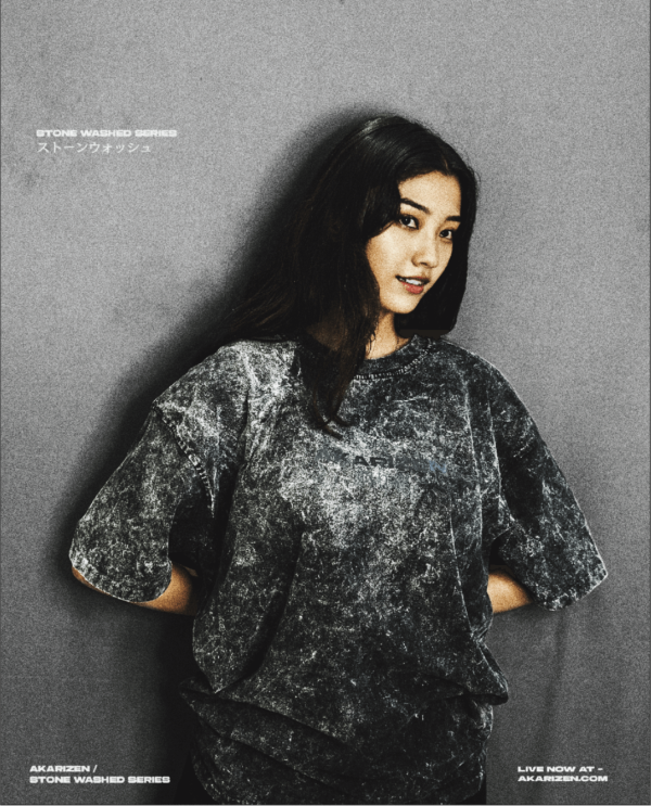 AKARIZEN STONE WASHED ESSENTIAL OVERSIZED T-SHIRT