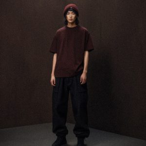 AKARIZEN ESSENTIALS / PLAIN OVERSIZED TEE - CHOCOLATE BROWN