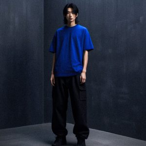 AKARIZEN ESSENTIALS / PLAIN OVERSIZED TEE - BLUE