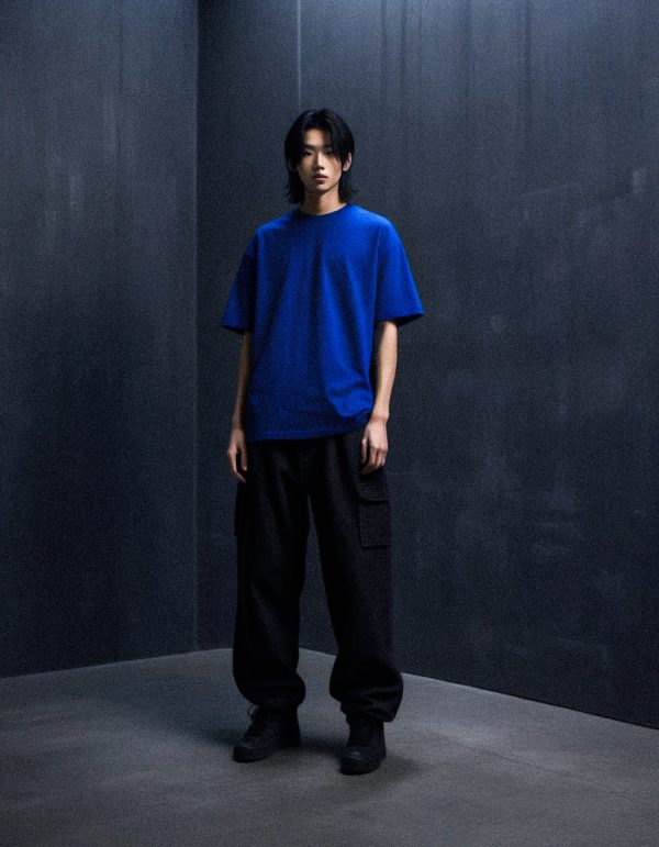 AKARIZEN ESSENTIALS / PLAIN OVERSIZED TEE - BLUE