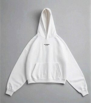 AKARIZEN ESSENTIALS OVERSIZED STREETWEAR HOODIE PURE WHITE