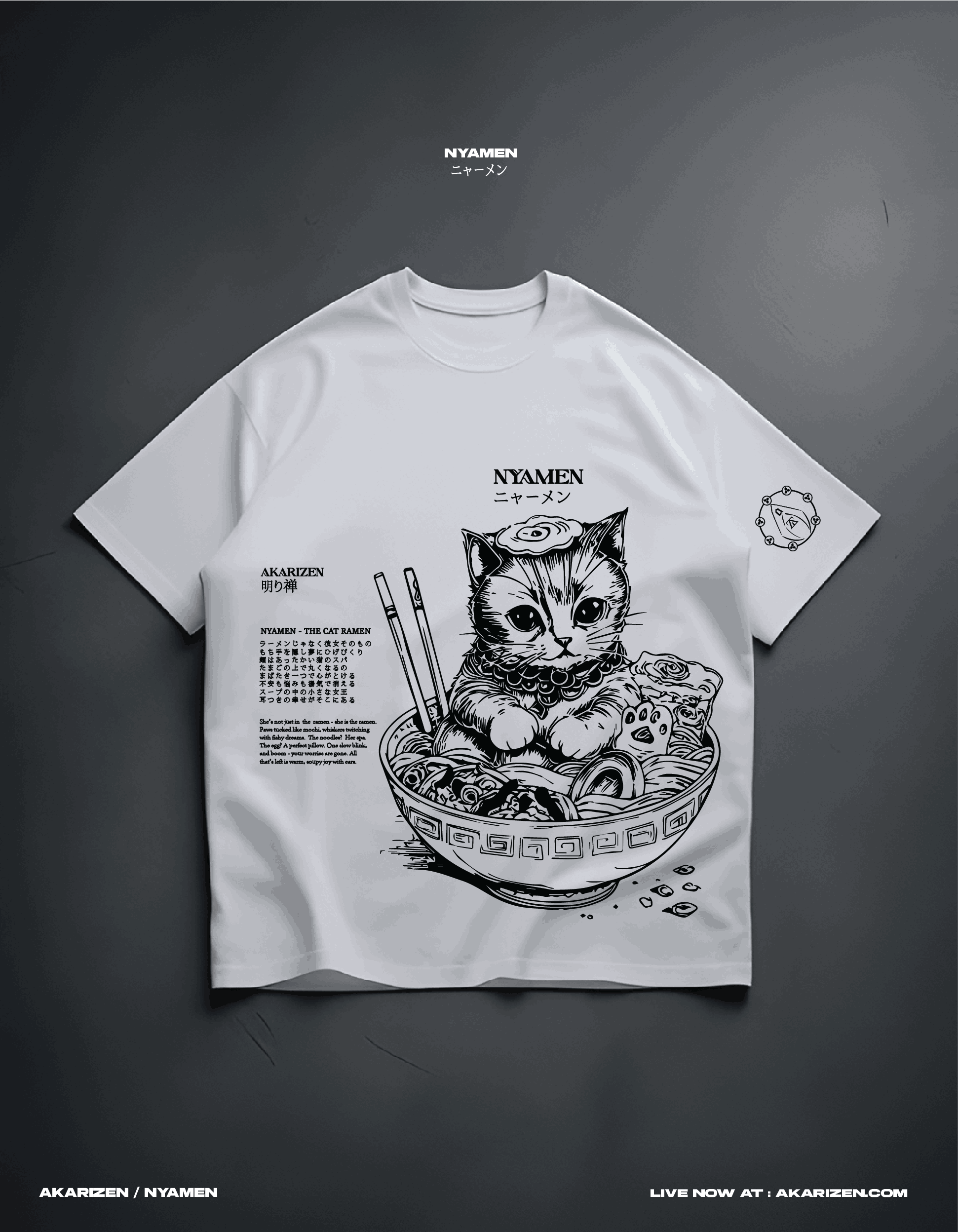 AKARIZEN NYAMEN OVERSIZED T-SHIRT