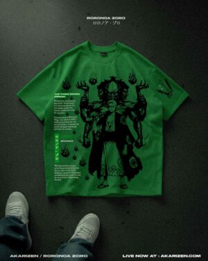 RORONOA ZORO THREE SWORD DEMON OVERSIZED T-SHIRT